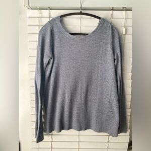 Prive Gray Fine Wool Sweater Low Back